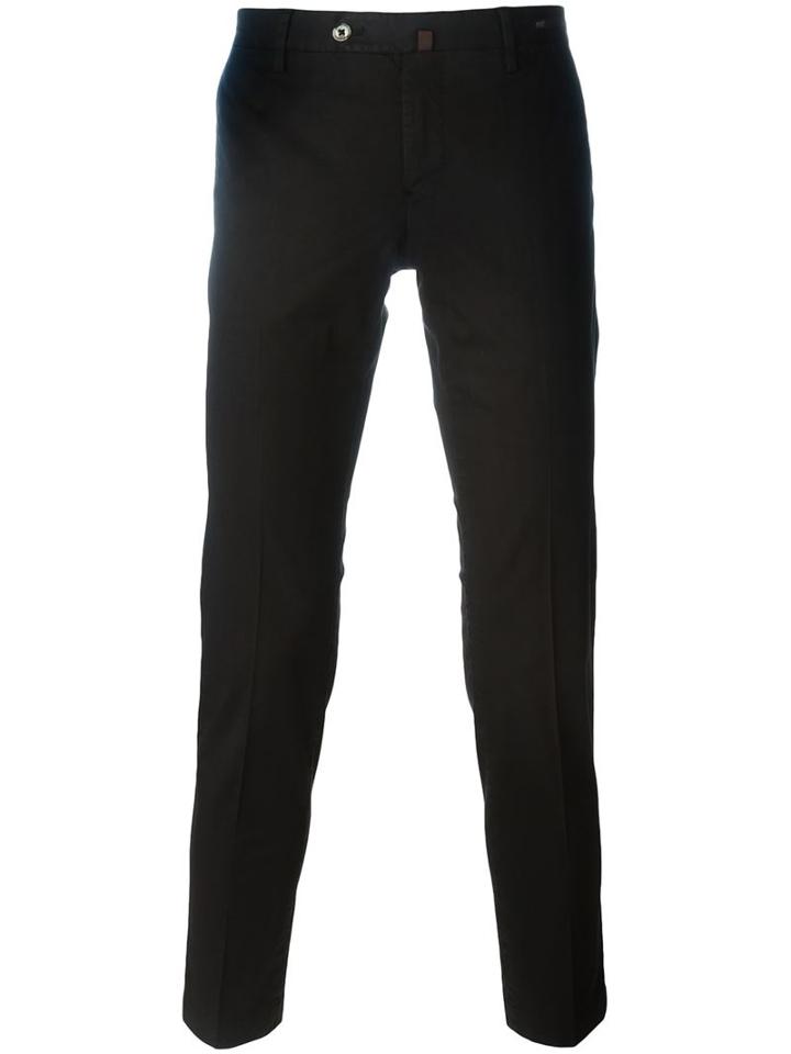 Pt01 Slim Chino Trousers, Men's, Size: 54, Black, Cotton/linen/flax/spandex/elastane