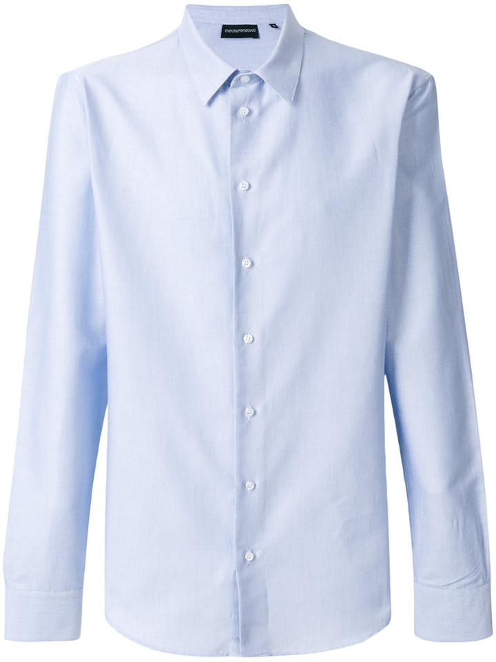 Emporio Armani Classic Long-sleeved Shirt - Blue