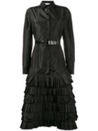 Olivier Theyskens - Shirt Dress With Taffeta Skirt - Women - Silk/calf Leather - 34, Black, Silk/calf Leather