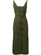 Christopher Esber Contoured Dual Knot Resin Dress, Women's, Size: 12, Green, Polyester/spandex/elastane