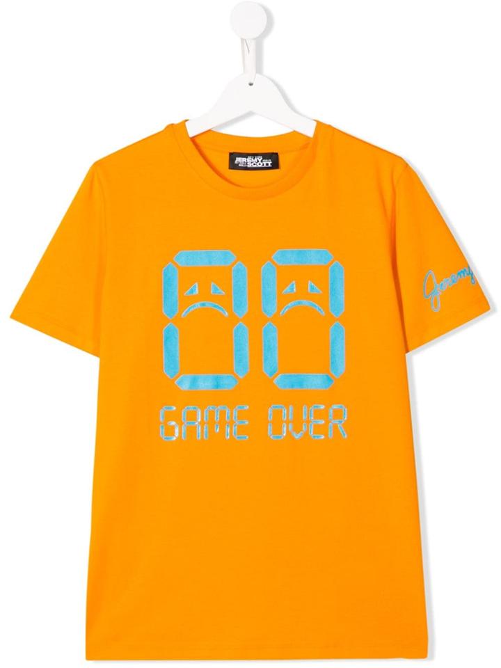 Jeremy Scott Junior Teen Game Over T-shirt - Orange
