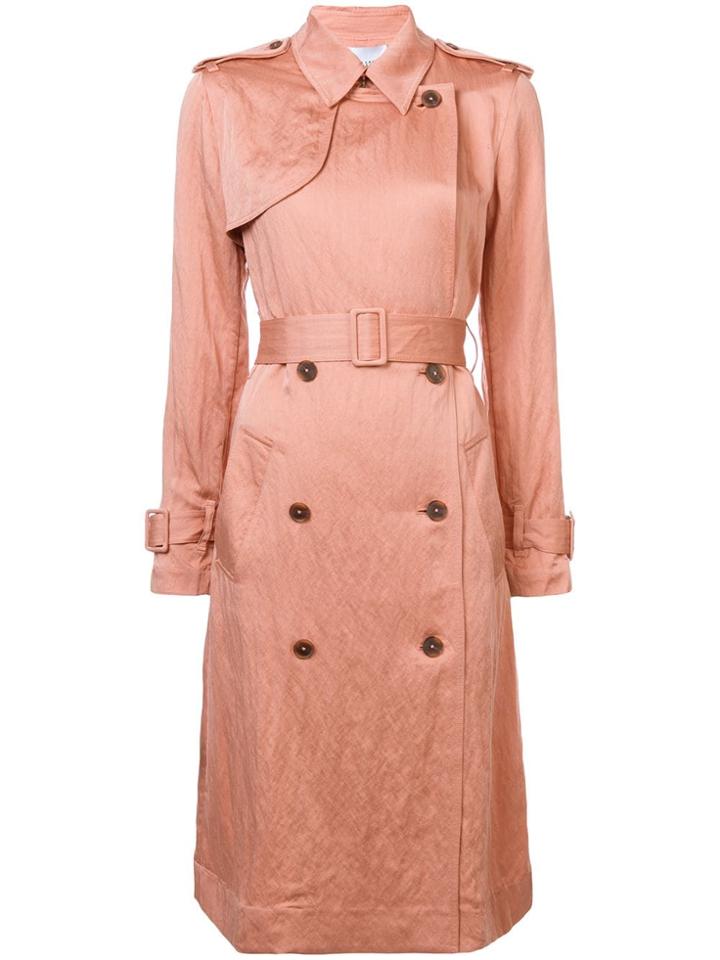 Derek Lam 10 Crosby Fluid Trench Coat - Pink