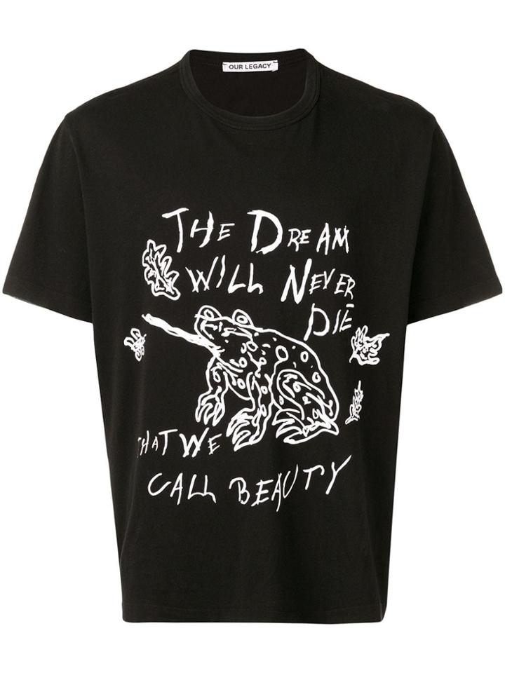 Our Legacy Frog Print T-shirt - Black