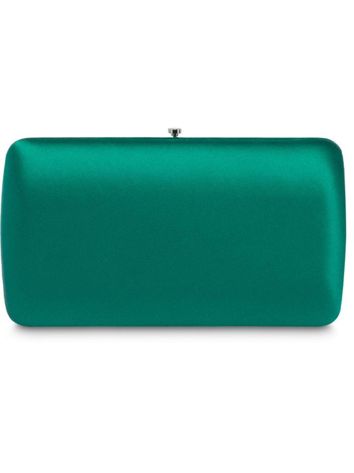 Prada Classic Satin Clutch - Green
