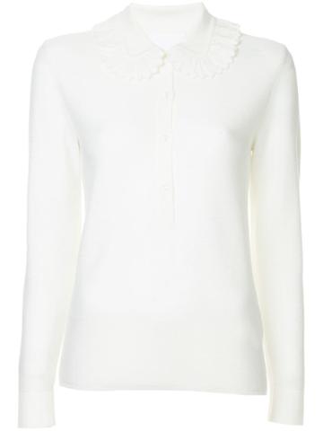Molli Scalloped Collar Cardigan - Black