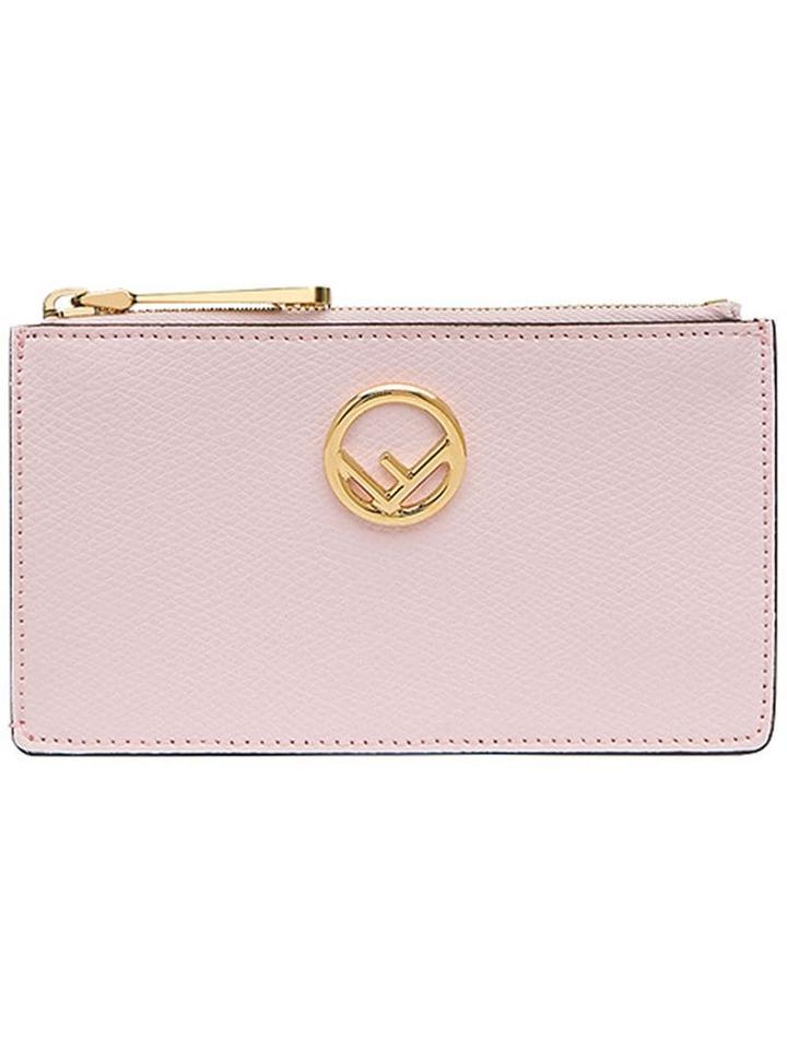 Fendi Logo Cardholder Pouch - Pink