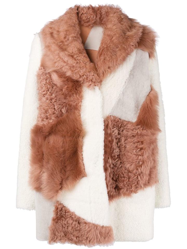 Drome Patchwork Coat - Pink & Purple