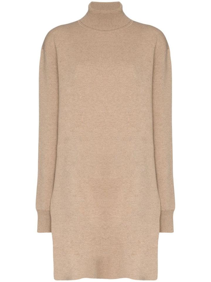 Jil Sander Turtleneck Long-line Jumper - Neutrals
