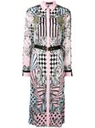 Versace Harlequin Print Shirt Dress - Neutrals