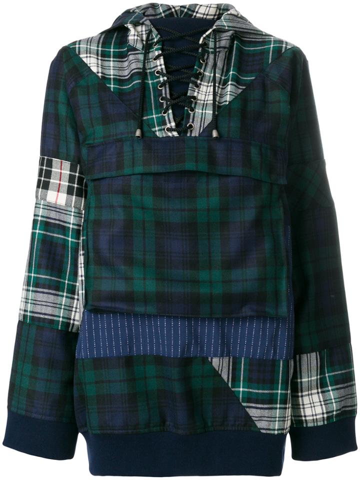 Puma Tartan Pull-over Jacket - Blue