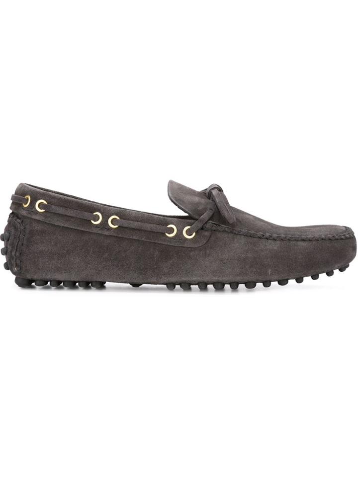 Car Shoe Textured Moccasin - Grey