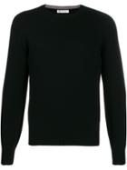 Brunello Cucinelli Slim-fit Knitted Jumper - Black