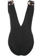 Eres Deep V-neck Swimsuit - Black