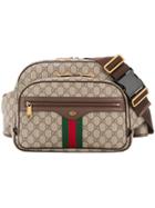 Gucci Monogram Belt Bag - Brown