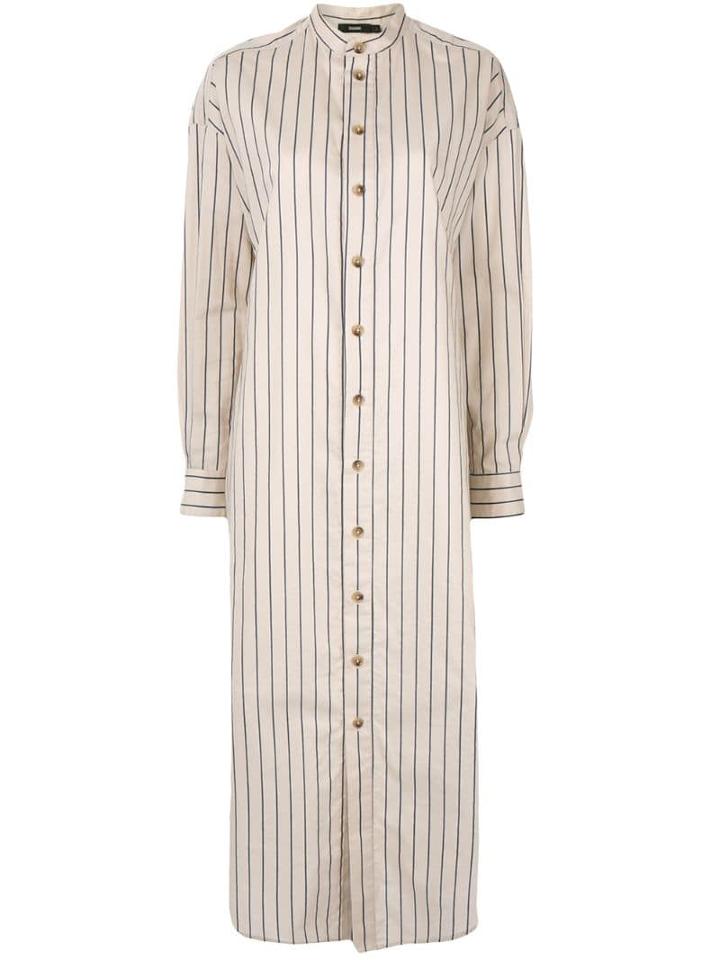 Bassike Striped Shirt Dress - Neutrals