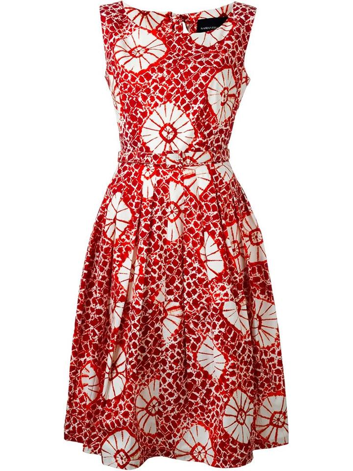 Samantha Sung Rachel Dress, Women's, Size: Xxl, Red, Cotton/spandex/elastane