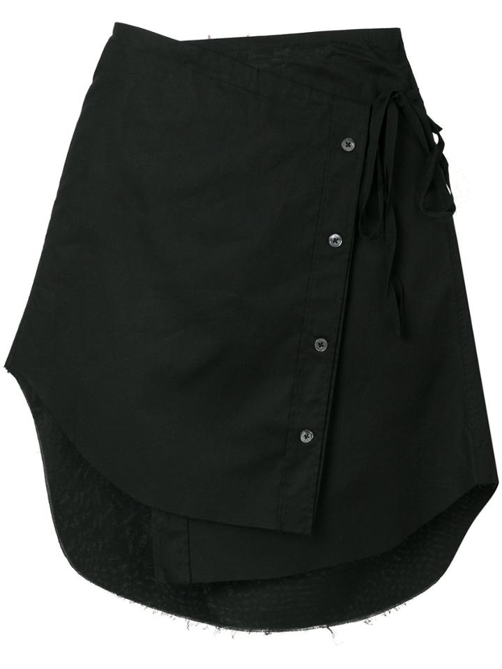 Ann Demeulemeester Blanche Asymmetric Wrap Skirt - Black