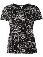Kenzo Contrast Sketch Face T-shirt, Women's, Size: Large, Black, Cotton
