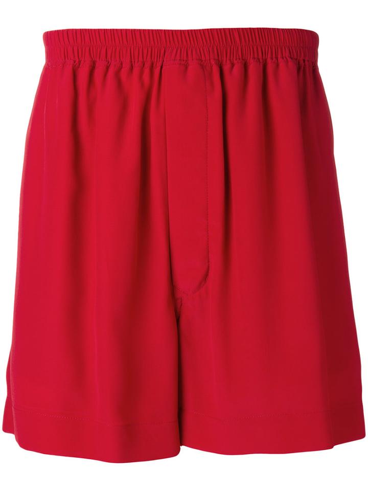 Rick Owens Loose-fit Shorts, Men's, Size: 50, Red, Silk/acetate