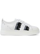 Msgm Embroidered Lace Sneakers - White