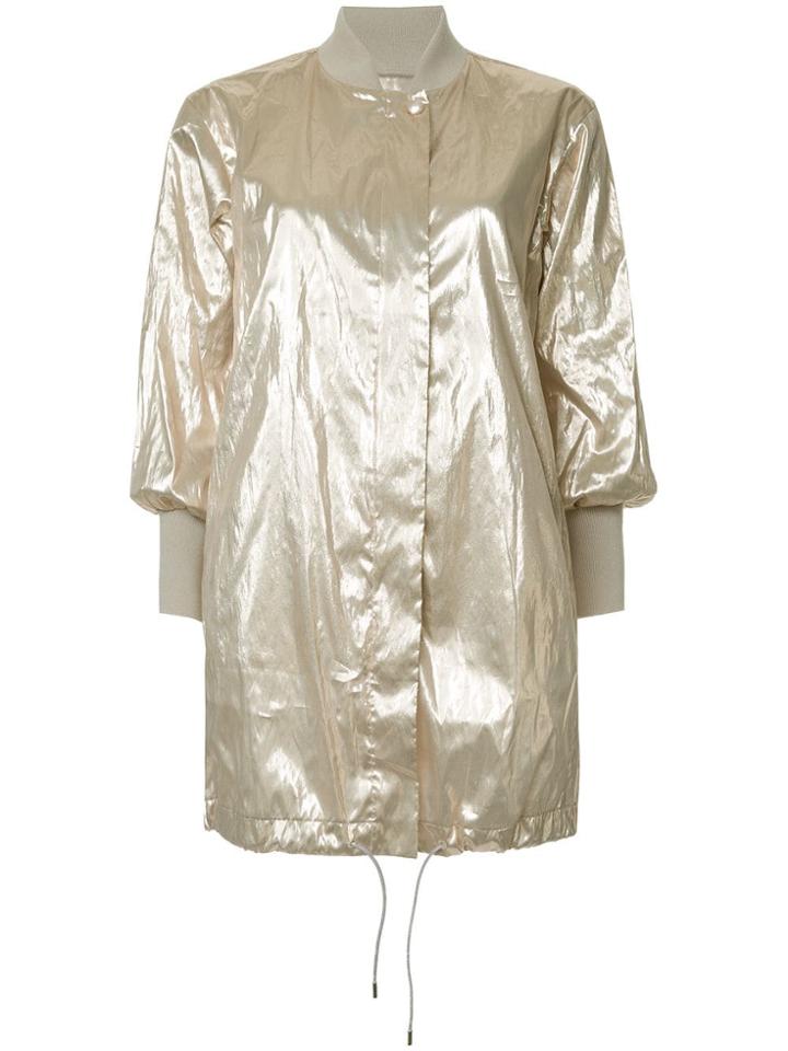 Fabiana Filippi Metallic Effect Parka - Gold
