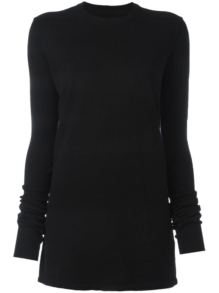 Rick Owens Drkshdw Round Neck Longsleeved T-shirt - Black