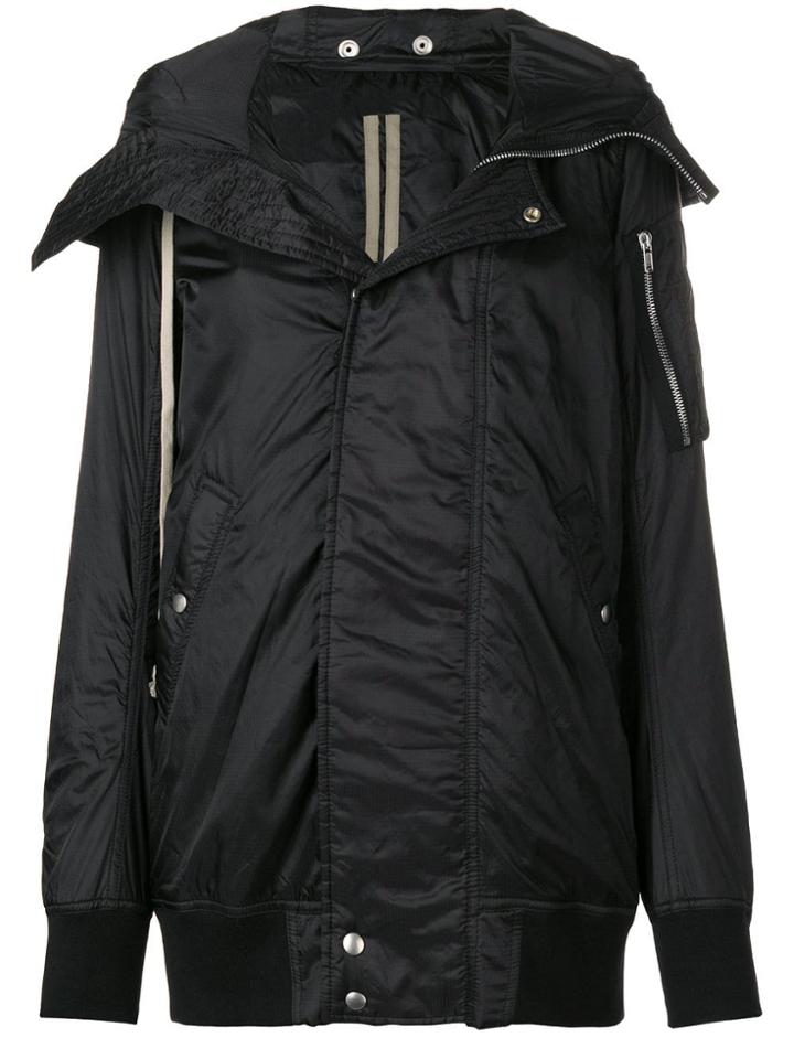 Rick Owens Drkshdw Technical Hooded Bomber Coat - Black
