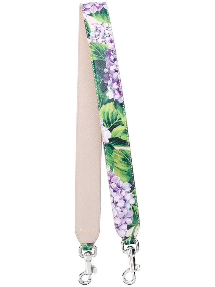 Dolce & Gabbana - Hydrangea Print Bag Strap - Women - Calf Leather - One Size, Pink/purple, Calf Leather