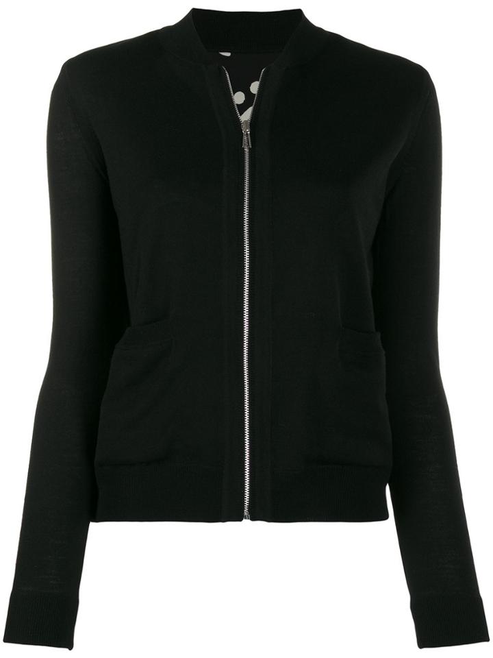 Ps Paul Smith Satin-panelled Bomber Jacket - Black