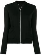 Ps Paul Smith Satin-panelled Bomber Jacket - Black