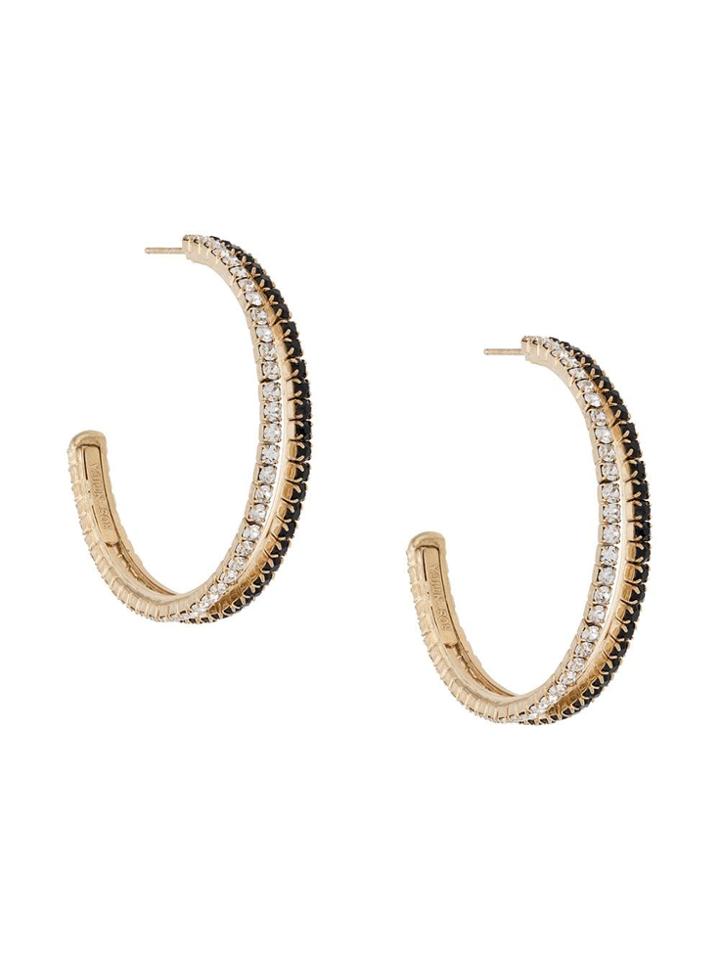 Rosantica Rock Hoop Earrings - Black