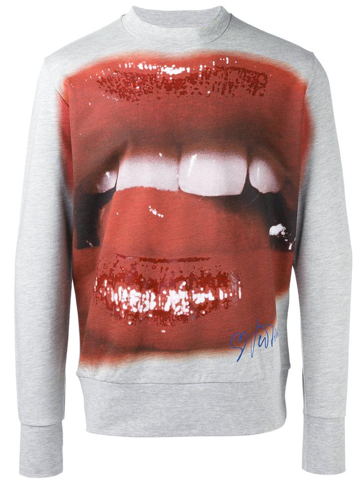 Vivienne Westwood Man - Mouth Print Sweatshirt - Men - Cotton - S, Grey, Cotton