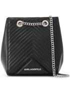 Karl Lagerfeld Klassik Quilted Bucket Bag - Black