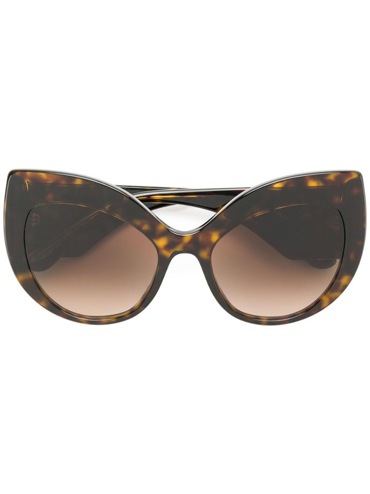 Dolce & Gabbana Eyewear Cat Eye Sunglasses - Brown