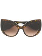 Dolce & Gabbana Eyewear Cat Eye Sunglasses - Brown