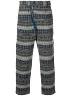 Yohji Yamamoto Vintage Thick Patterned Trousers - Grey