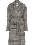 Magda Butrym Checked Double Breasted Coat - Grey