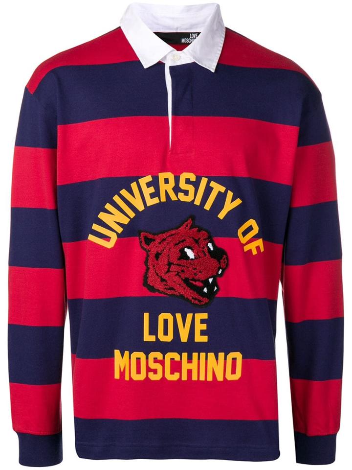 Love Moschino Varsity Striped T-shirt - Blue