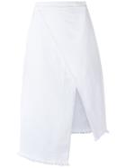 Olympiah Twill Midi Skirt - White