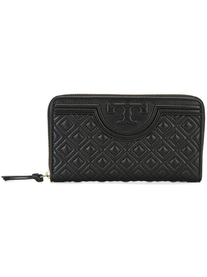 Tory Burch Fleming Zip Continental Wallet - Black