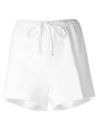 Alexander Wang Drawstring Tailored Shorts, Women's, Size: 4, White, Triacetate/polyester
