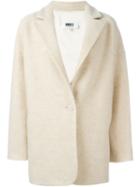 Mm6 Maison Margiela Single Button Coat, Women's, Size: 42, Nude/neutrals, Polyester/viscose/virgin Wool