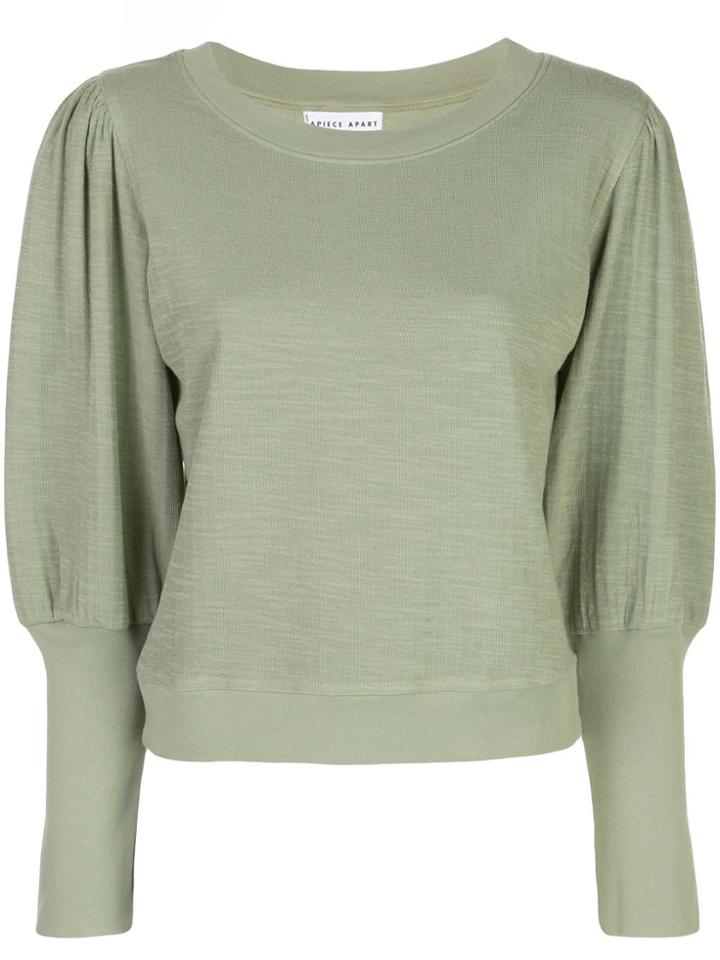 Apiece Apart Dewi Puff Sleeve Jumper - Green