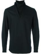 Emporio Armani Turtleneck Sweater, Men's, Size: Large, Black, Polyamide/spandex/elastane/wool