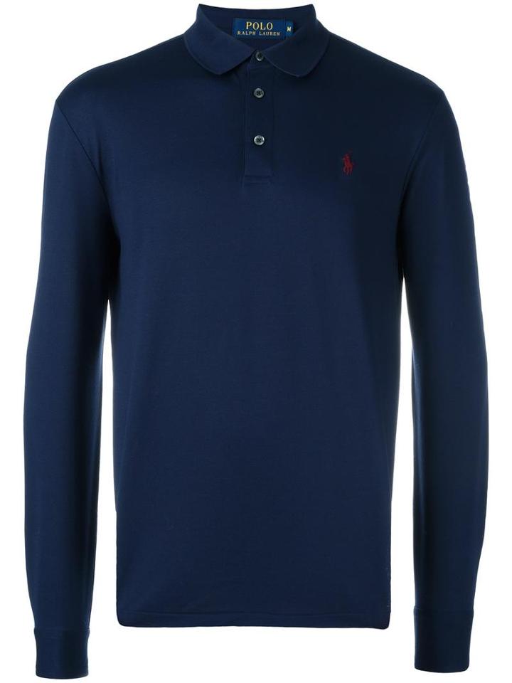 Polo Ralph Lauren - Longsleeved Polo Shirt - Men - Cotton - Xl, Blue, Cotton