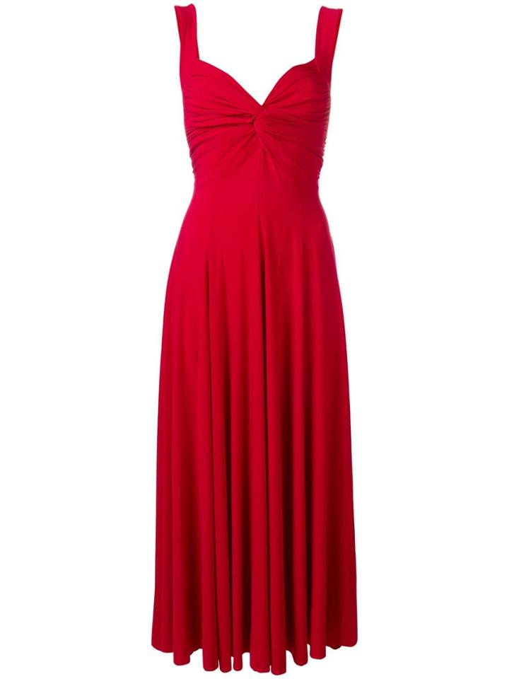 Norma Kamali Knot Detail Dress - Red