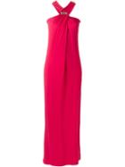 Lanvin Embellished Evening Gown, Women's, Size: 36, Pink/purple, Viscose/spandex/elastane/tin/brass