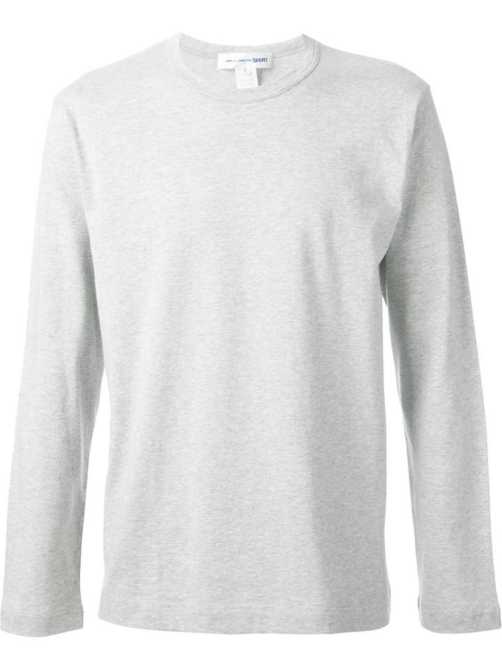 Comme Des Garçons Play Longsleeved T-shirt, Men's, Size: Medium, Grey, Cotton