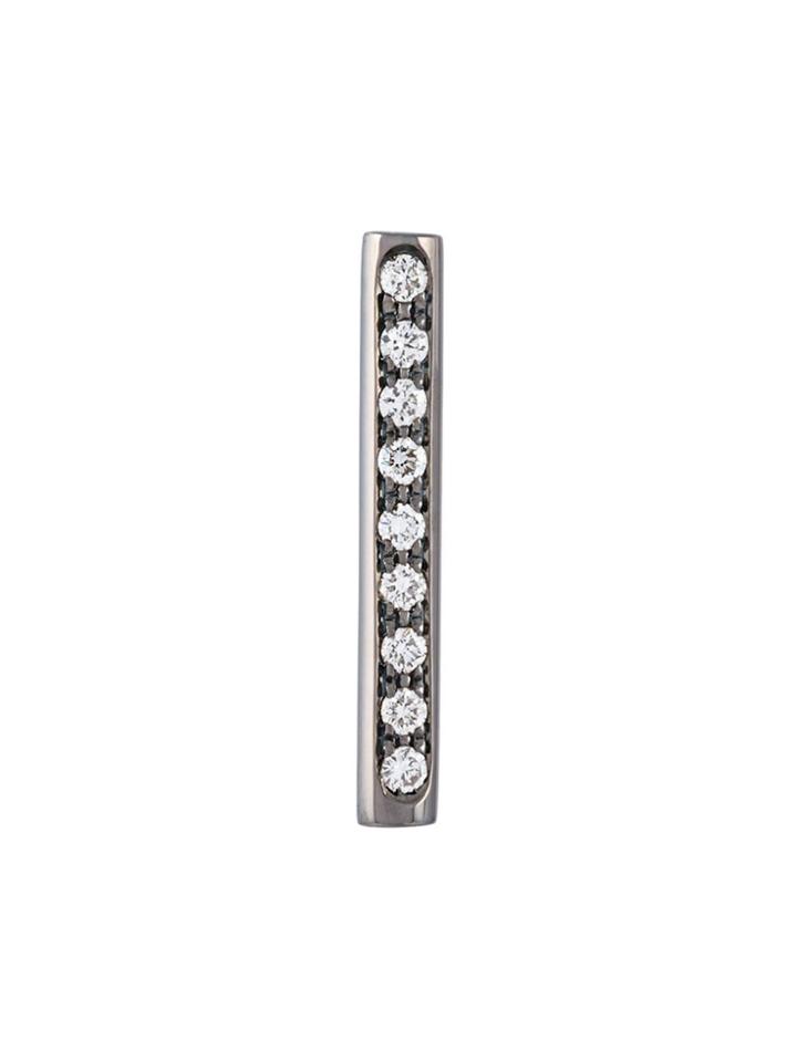 Roberto Marroni Solid Bar Diamond Earring - Metallic