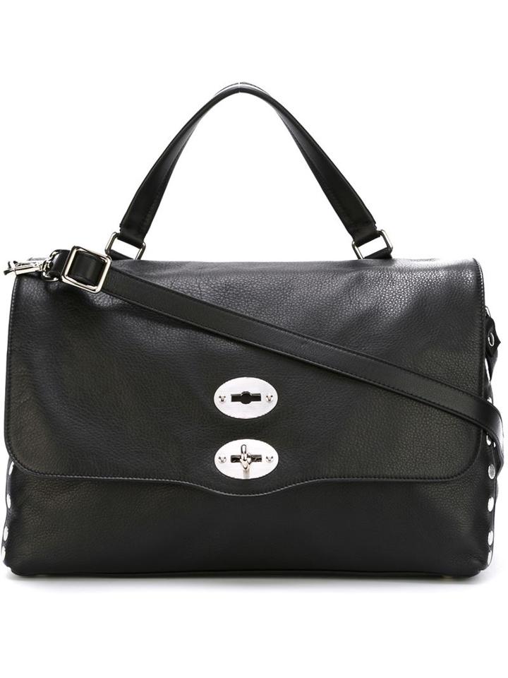 Zanellato Large 'postina' Satchel, Women's, Black, Leather
